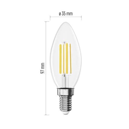 Bombilla LED FILAMENT E14/3,8W/230V 4000K Clase energética A