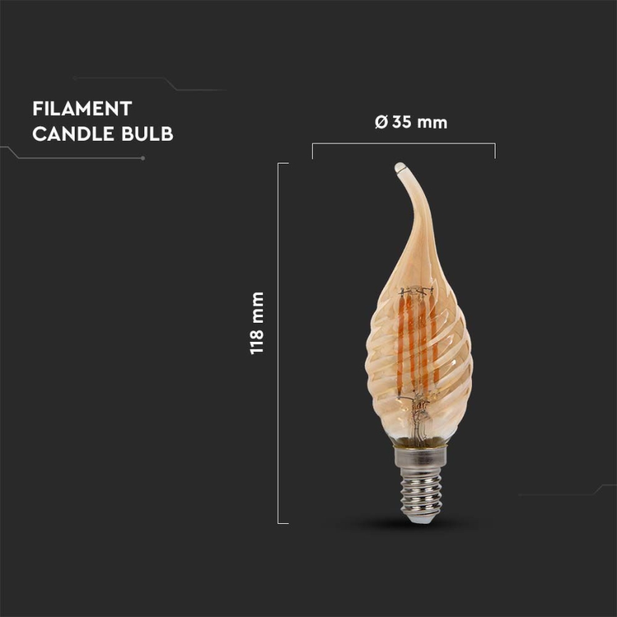 Bombilla LED FILAMENT E14/4W/230V 2200K