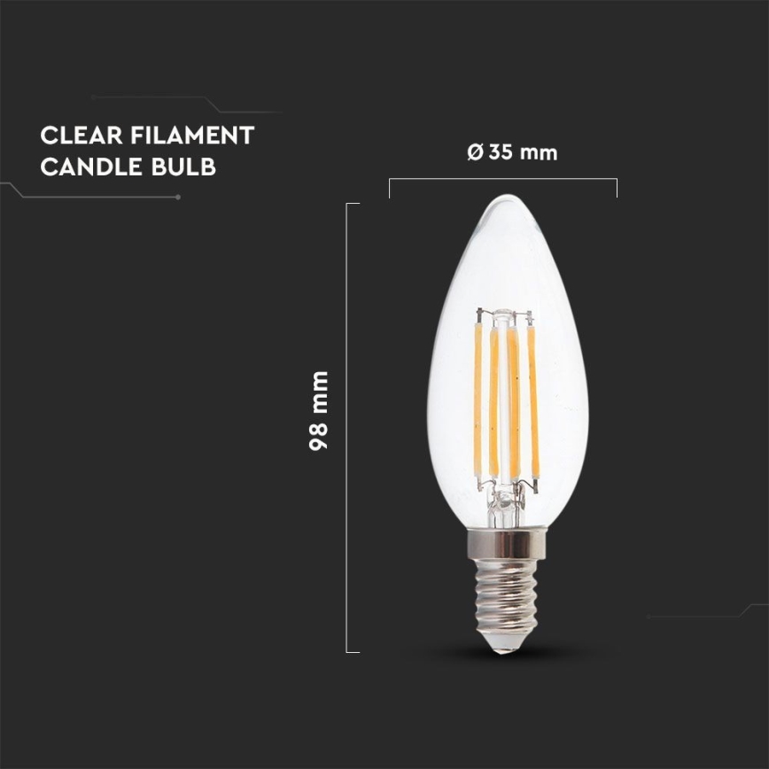 Bombilla LED FILAMENT E14/4W/230V 4000K