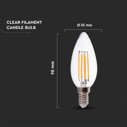 Bombilla LED FILAMENT E14/5,5W/230V 3000K