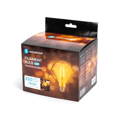 Bombilla LED FILAMENT E27/4W/230V 1800K diamant - Aigostar
