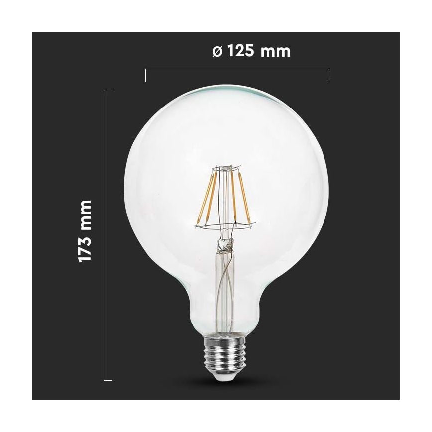 Bombilla LED FILAMENT G125 E27/10W/230V 6400K