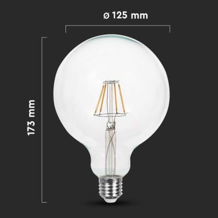 Bombilla LED FILAMENT G125 E27/12W/230V 3000K