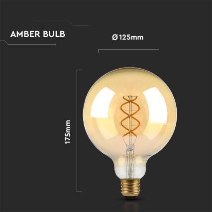 Bombilla LED FILAMENT G125 E27/5W/230V 1800K