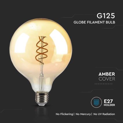 Bombilla LED FILAMENT G125 E27/6W/230V 1800K