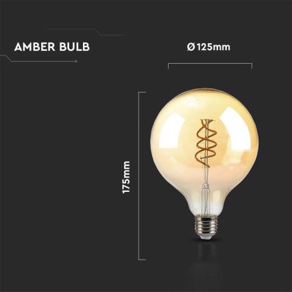 Bombilla LED FILAMENT G125 E27/6W/230V 1800K