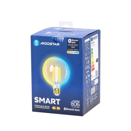 Bombilla LED regulable FILAMENT MESH Inteligente G125 E27/6W/230V 2700-6500K - Aigostar