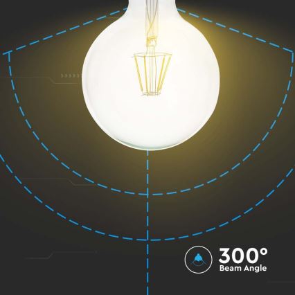 Bombilla LED FILAMENT G125 E27/6W/230V 3000K