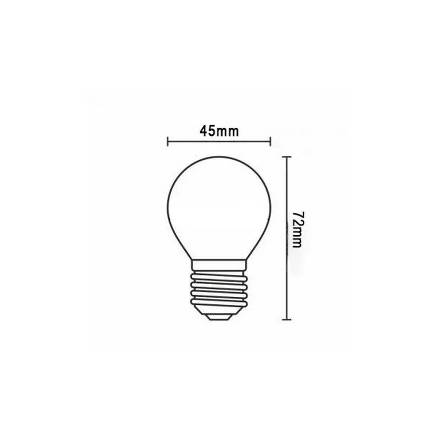 Bombilla LED FILAMENT G45 E27/2W/230V 3000K