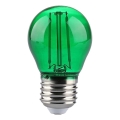 Bombilla LED FILAMENT G45 E27/2W/230V verde