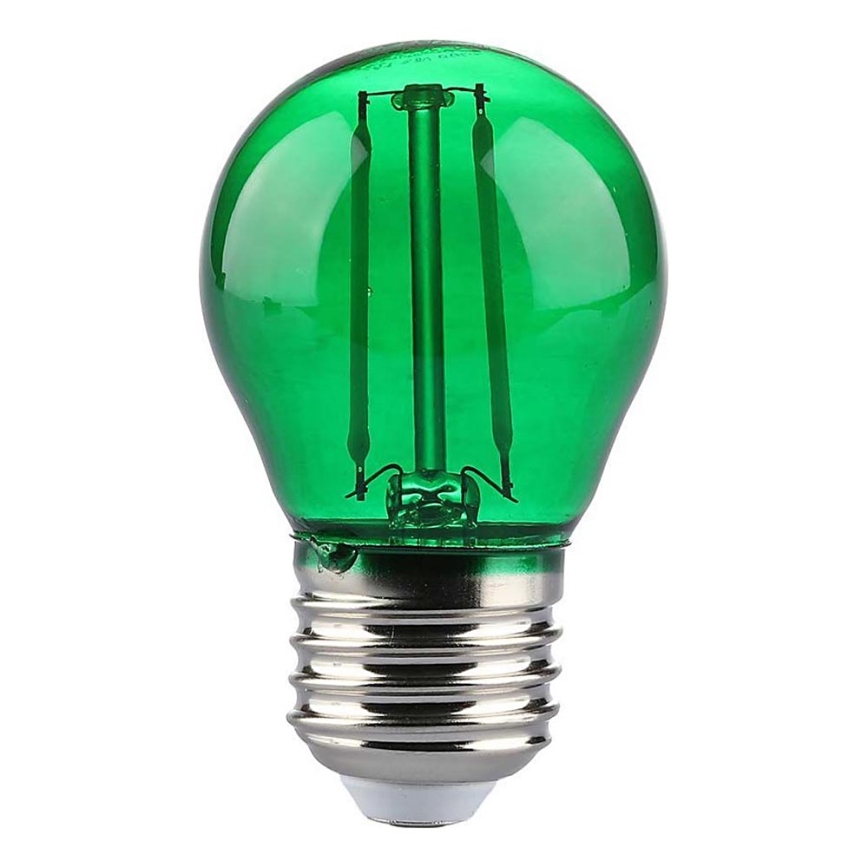 Bombilla LED FILAMENT G45 E27/2W/230V verde
