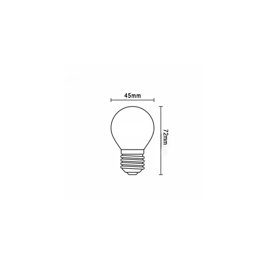 Bombilla LED FILAMENT G45 E27/4W/230V 3000K