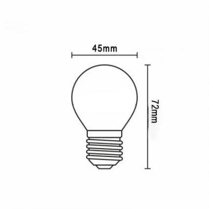 Bombilla LED FILAMENT G45 E27/6W/230V 4000K