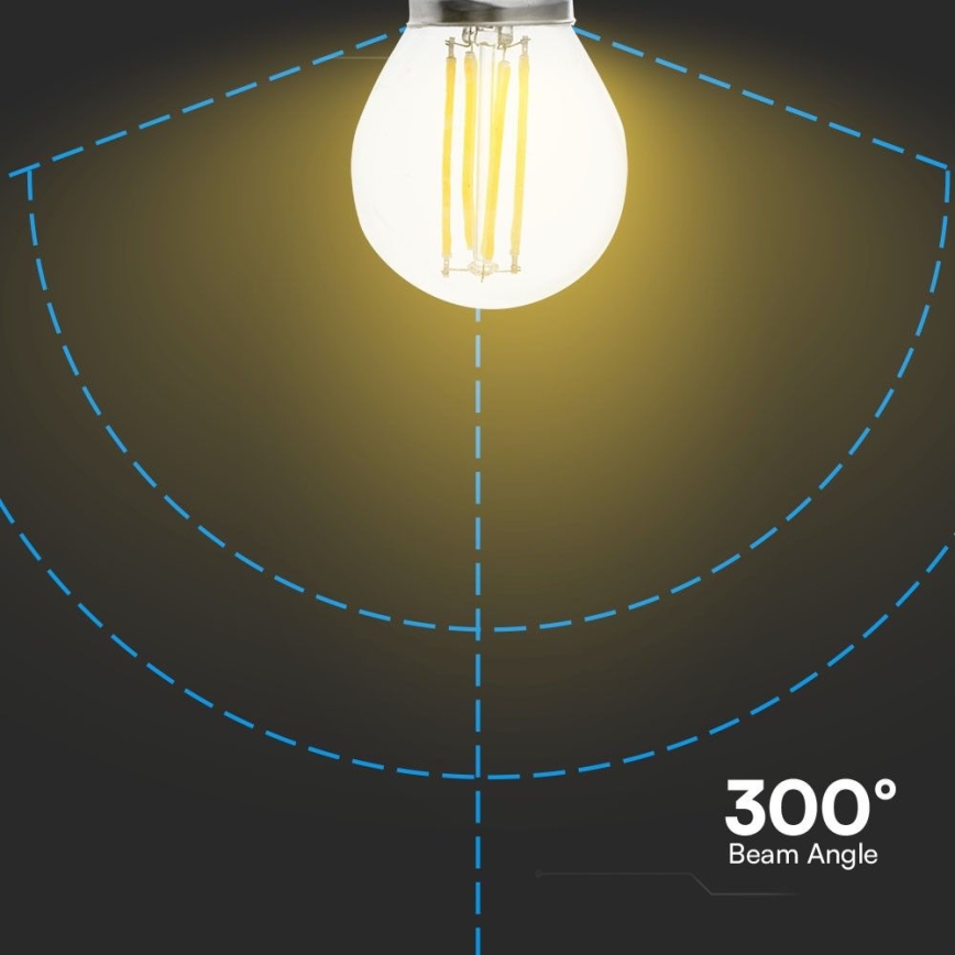 Bombilla LED FILAMENT G45 E27/6W/230V 6500K
