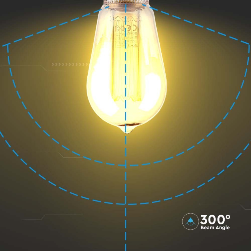 Bombilla LED FILAMENT ST64 E27/4W/230V 1800K Art Edition