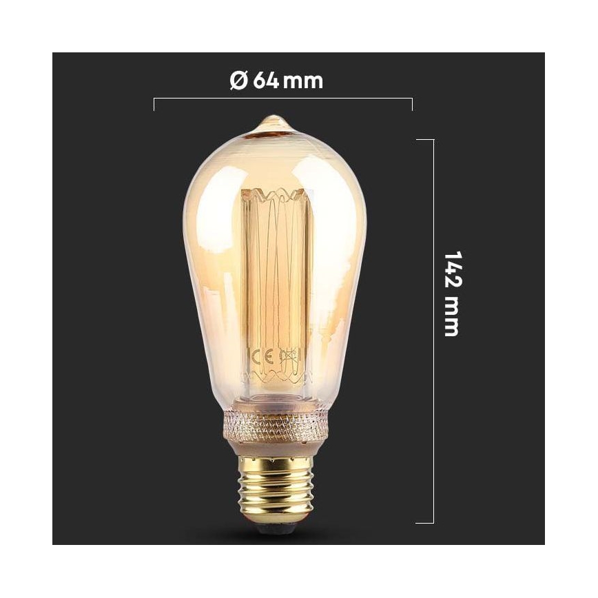 Bombilla LED FILAMENT ST64 E27/4W/230V 1800K Art Edition