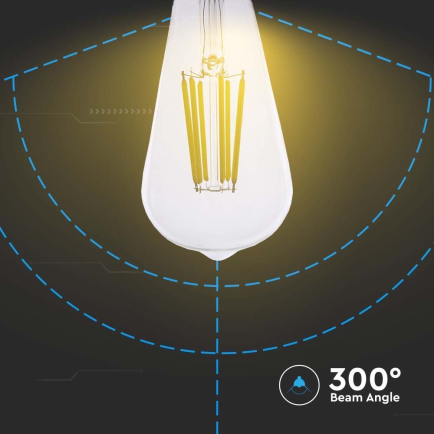 Bombilla LED FILAMENT ST64 E27/4W/230V 3000K Clase energética A
