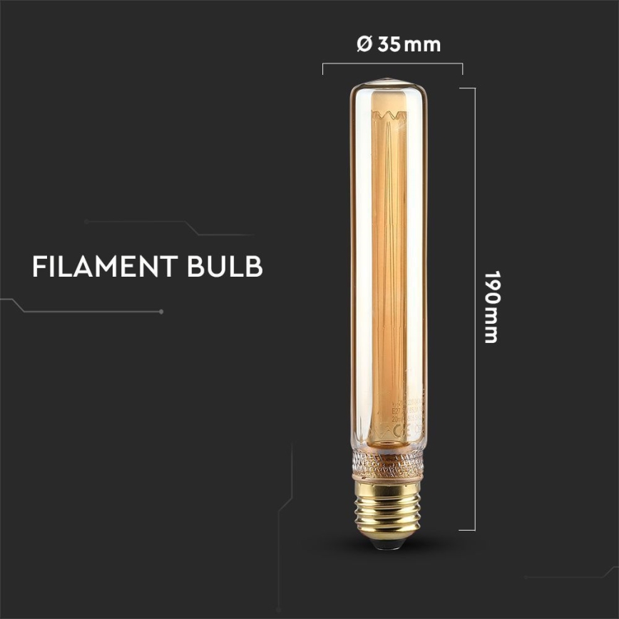 Bombilla LED FILAMENT T30 E27/2W/230V 1800K Art Edition