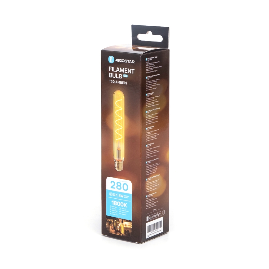 Bombilla LED FILAMENT T30 E27/4W/230V 1800K - Aigostar