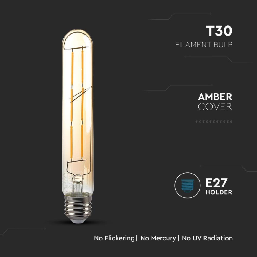 Bombilla LED FILAMENT T30 E27/6W/230V 2200K