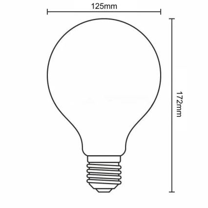 Bombilla LED FILAMENT VINTAGE G125 E27/4W/230V 2000K