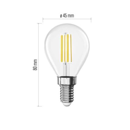 Bombilla LED FILAMENTO E14/3,8W/230V 2700K Clase energética A