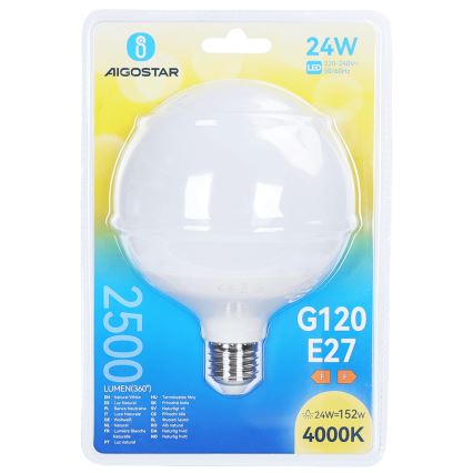 Bombilla LED G120 E27/24W/230V 4000K - Aigostar