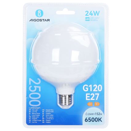 Bombilla LED G120 E27/24W/230V 6500K - Aigostar