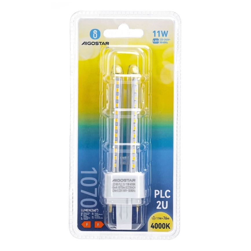Bombilla LED G24D-3/11W/230V 4000K - Aigostar
