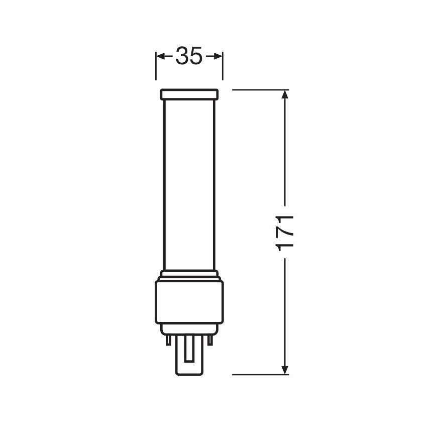 Bombilla LED G24d-3/9W/230V 3000K - Osram