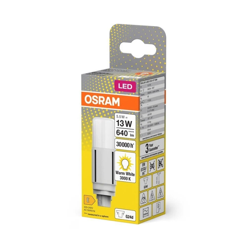 Bombilla LED G24d/5,5W/230V 3000K - Osram