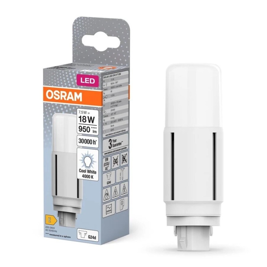 Bombilla LED G24d/7,5W/230V 4000K - Osram