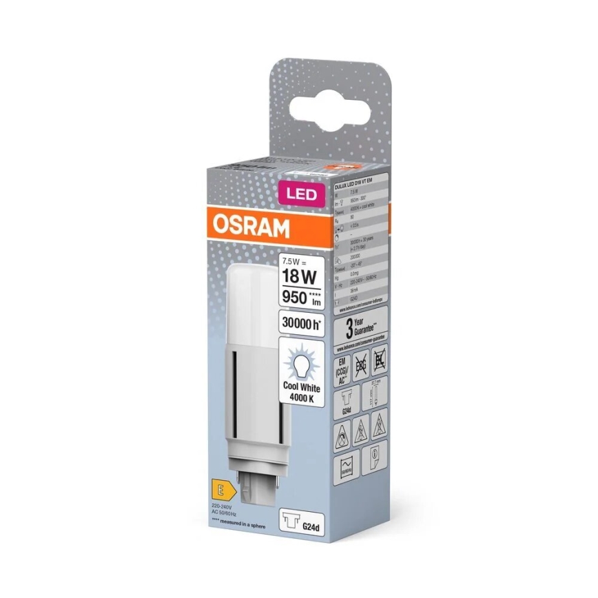 Bombilla LED G24d/7,5W/230V 4000K - Osram
