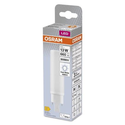 Bombilla LED G24q-1/6W/230V 4000K - Osram