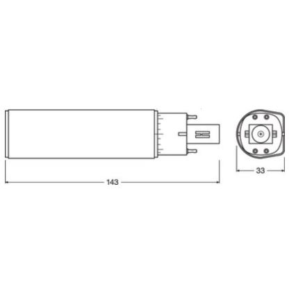 Bombilla LED G24q-1/6W/230V 4000K - Osram