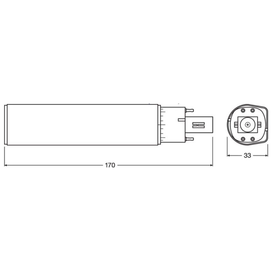 Bombilla LED G24q-3/10W/230V 3000K - Osram