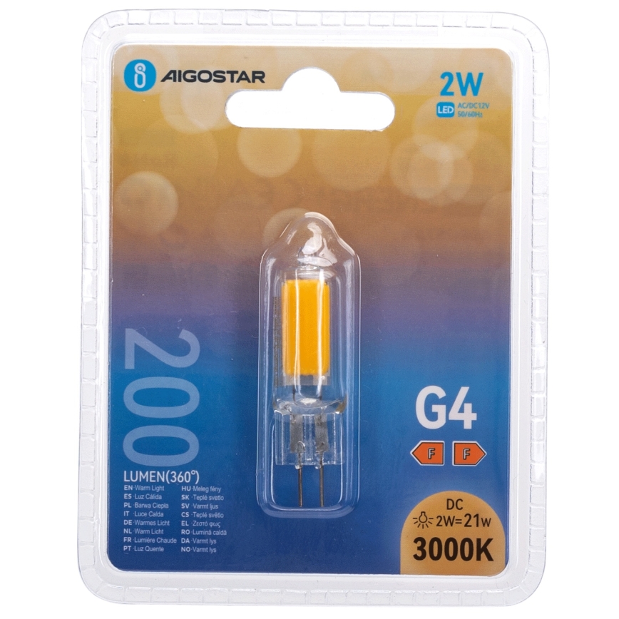 Bombilla LED G4/2W/12V 3000K - Aigostar
