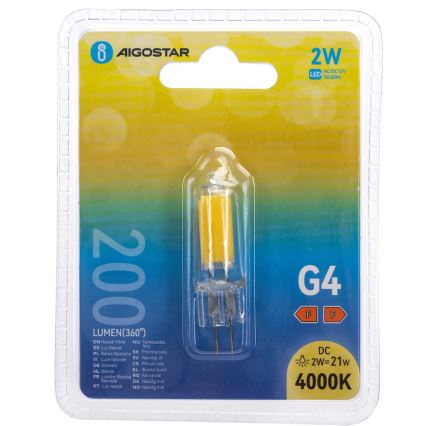 Bombilla LED G4/2W/12V 4000K - Aigostar