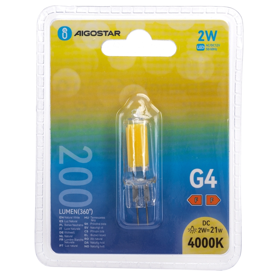 Bombilla LED G4/2W/12V 4000K - Aigostar