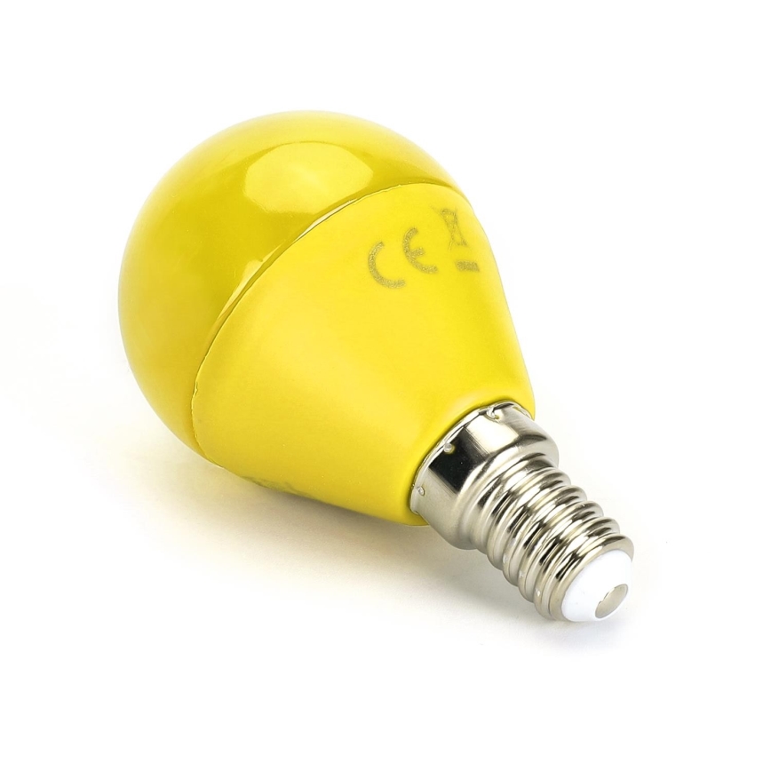 Bombilla LED G45 E14/4W/230V amarilla - Aigostar