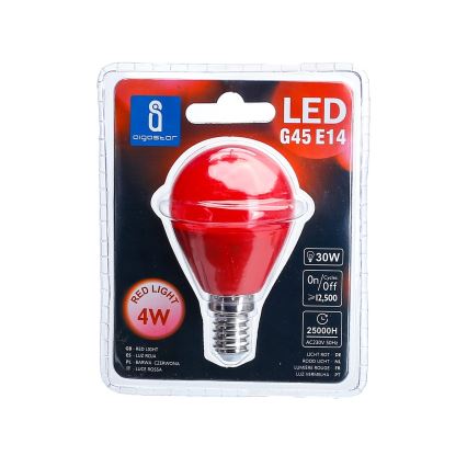 Bombilla LED G45 E14/4W/230V roja - Aigostar