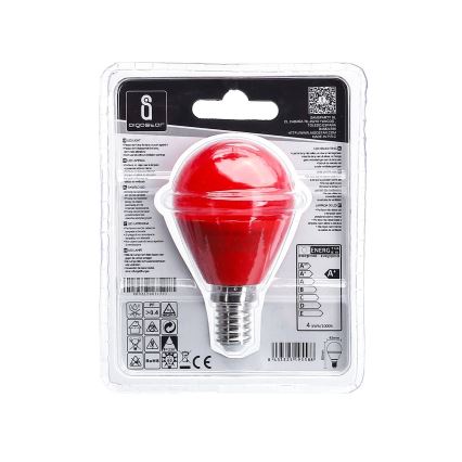 Bombilla LED G45 E14/4W/230V roja - Aigostar