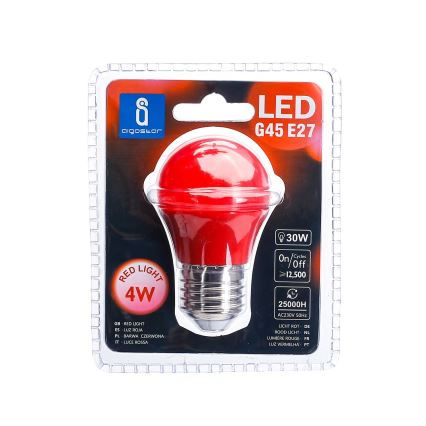 Bombilla LED G45 E27/4W/230V roja - Aigostar