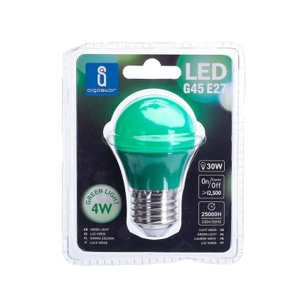 Bombilla LED G45 E27/4W/230V verde - Aigostar