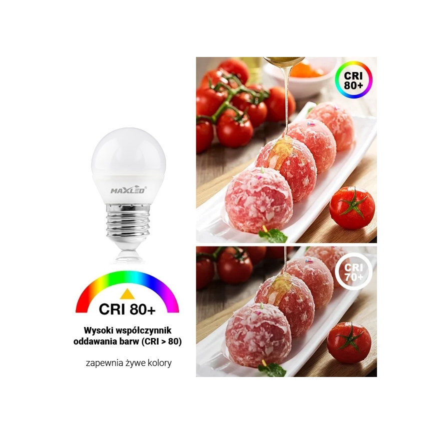 Bombilla LED G45 E27/8W/230V 4000K