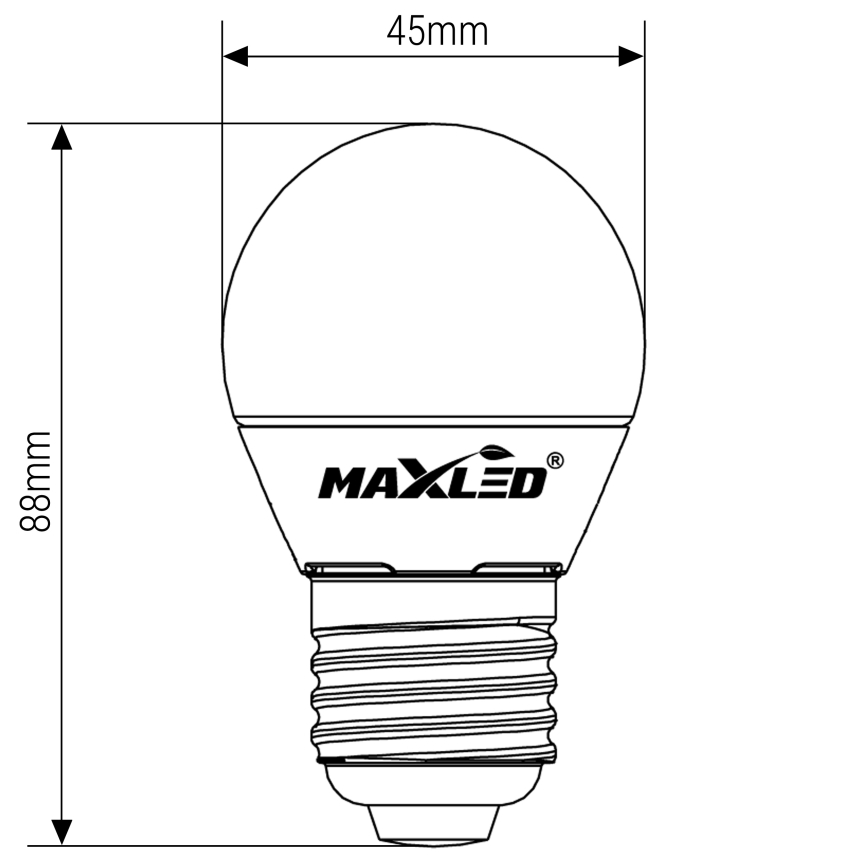 Bombilla LED G45 E27/8W/230V 4000K