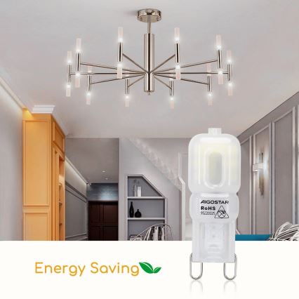 Bombilla LED G9/2W/230V 6500K - Aigostar