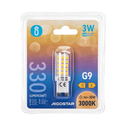 Bombilla LED G9/3W/230V 3000K - Aigostar