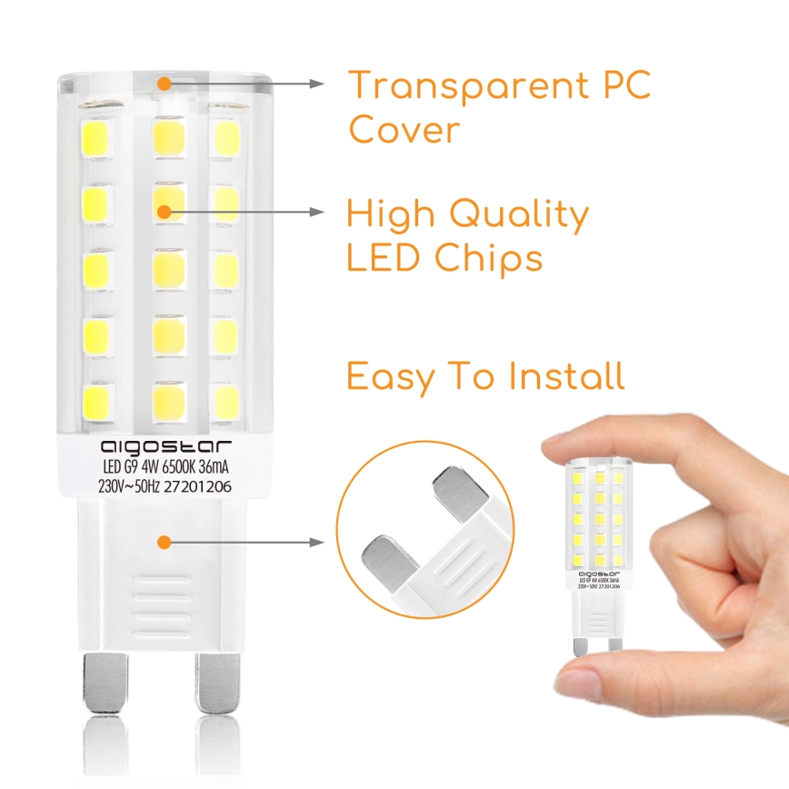 Bombilla LED G9/4W/230V 6500K - Aigostar