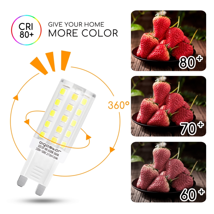 Bombilla LED G9/4W/230V 6500K - Aigostar